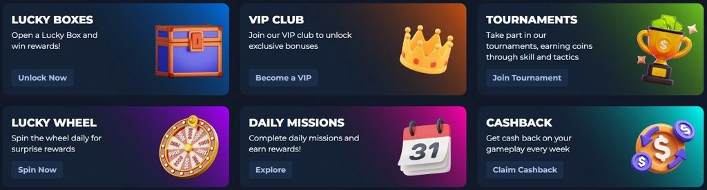 Velwins rewards features after login